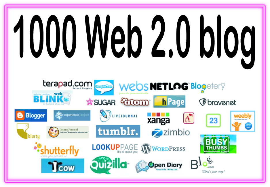 Give you 1000 web 2.0 HQ & Most Effective backlinks