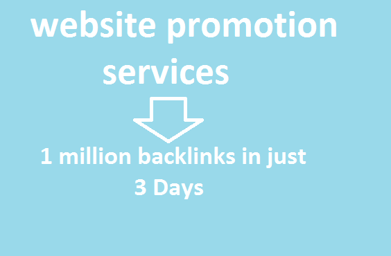 provide 1 million backlinks for website promotion