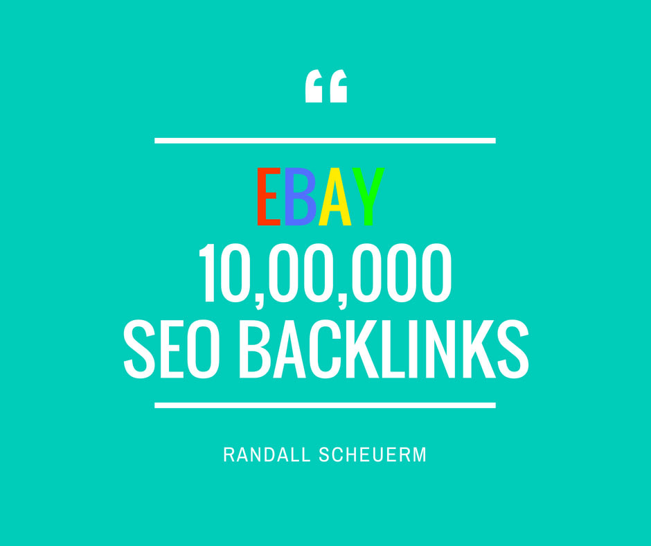 make 10,00,000 SEO backlinks for ebay sales fba and listings 