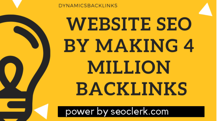 make 4 million manual SEO backlinks for website promotion 