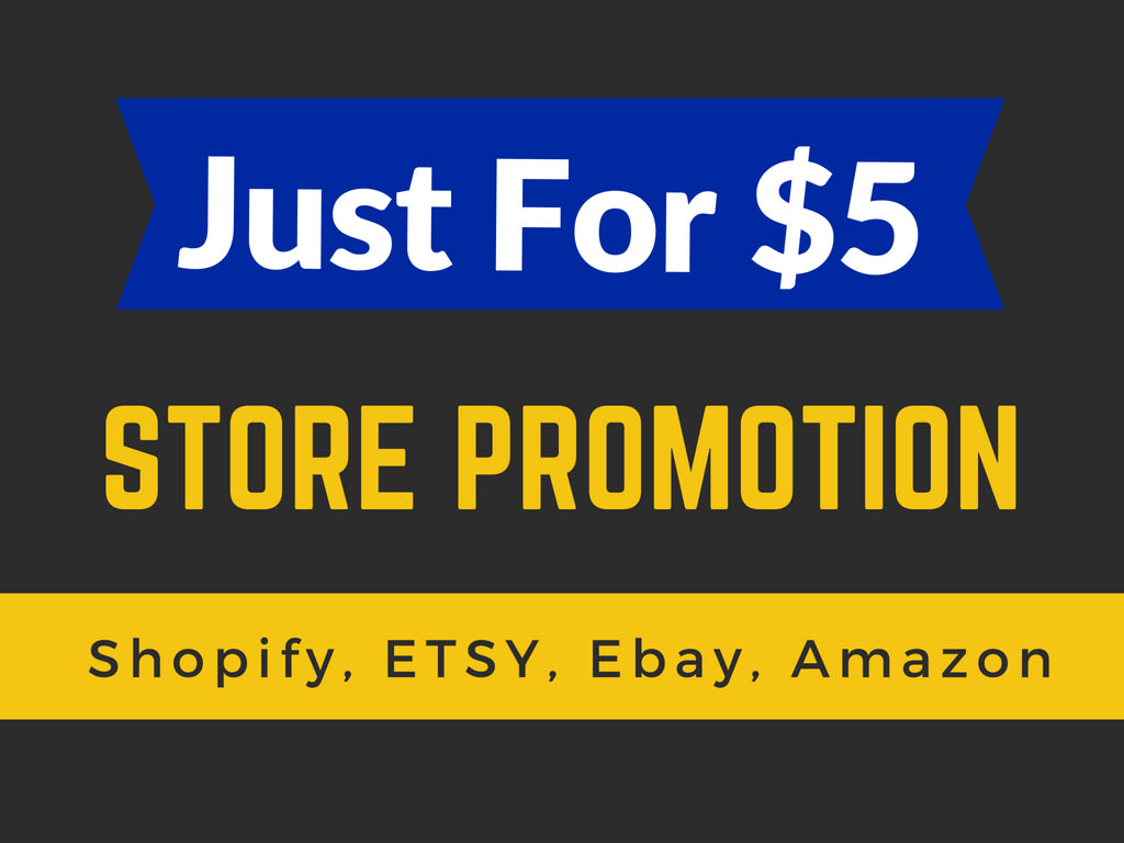 do shopify, etsy, ebay and amazon promotion