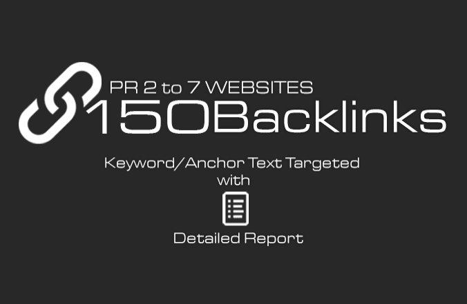 manually create 150 backlinks high PR high da 