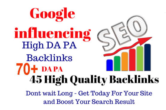 do google influencing 45 backlinks on da 70 to 100 si...