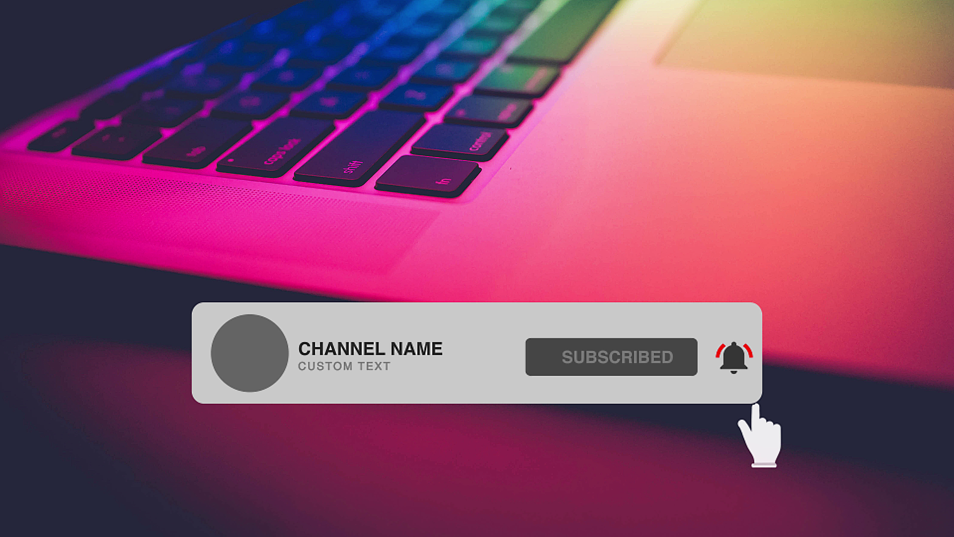Design Mind Blowing Sub Button and Bell Icon Outro Animation For Channel