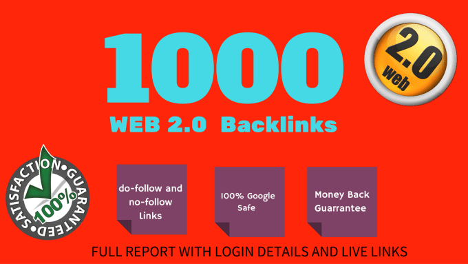 Provide 1000 High quality web2 backlinks
