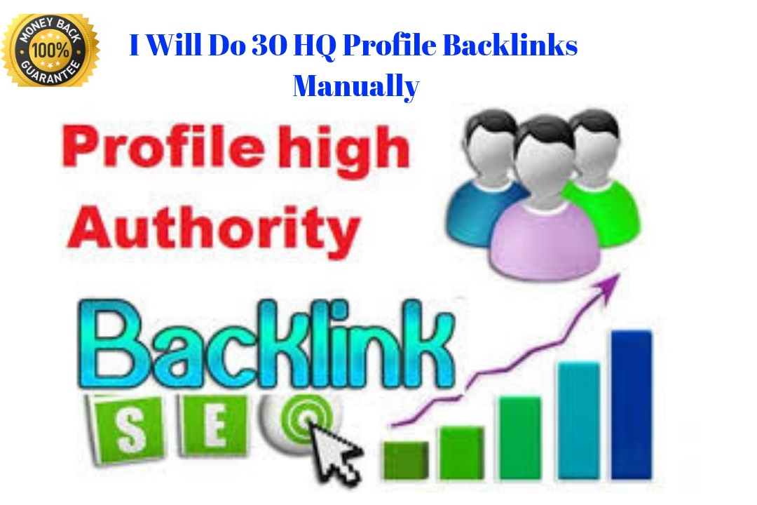 submit  30 HQ Profile Backlinks Manually with high authority sites
