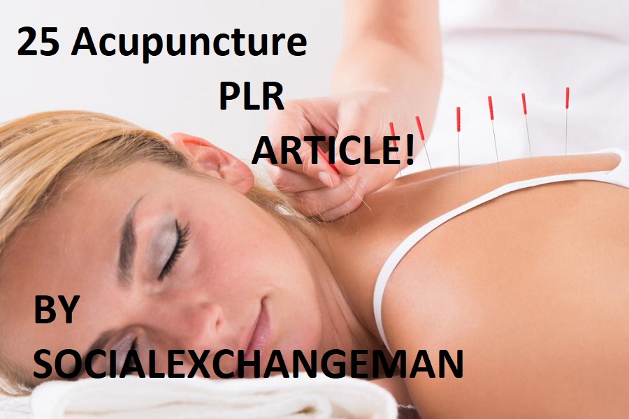give you 25 Acupuncture plr articles and up to 250 keywords