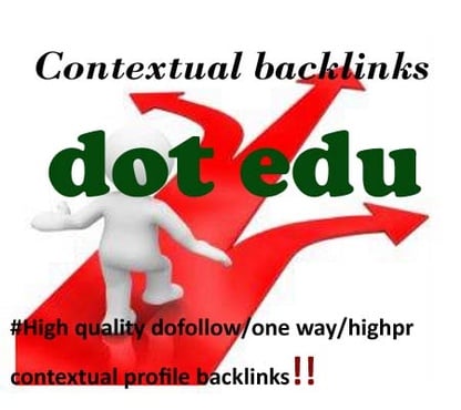 build 20 edu contextual profile backlinks from high pr, effective, permanent, dofollow nofollow mixed manually and awesome bonus !@