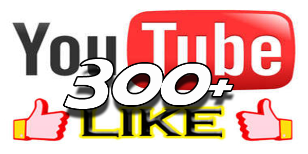 give you 300+ youtube likes no fake,no bot within 24hrs