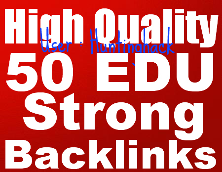 Create Manually 50 Strong EDU Backlinks to Your Website