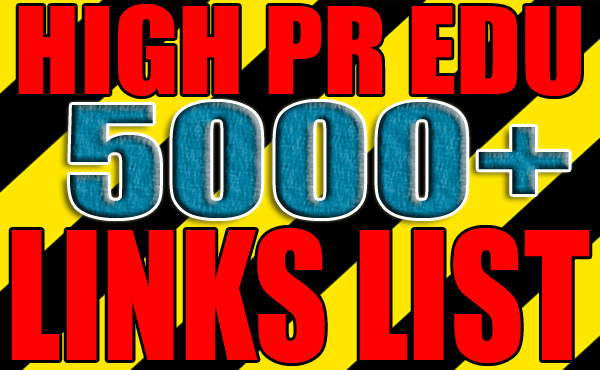 give you over 5000 postable low obl edu high pr links for white hat seo blog commenting to increase site google serp rankings....