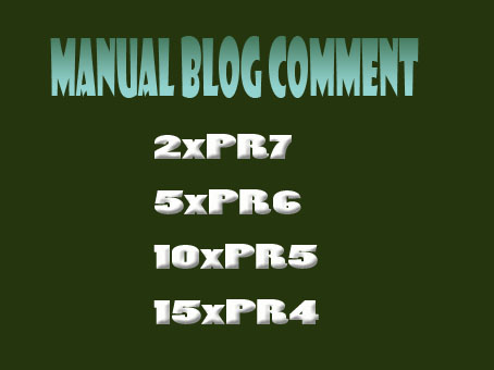 do Manual Blog Comments on 2xPR7 5xPR6 10xPR5 15xPR4 Dofollow High PR on Actual Pages