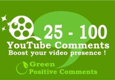give You 100 SUPER Comments to Your Youtube Videos + 100 Likes to Boost popularity.......