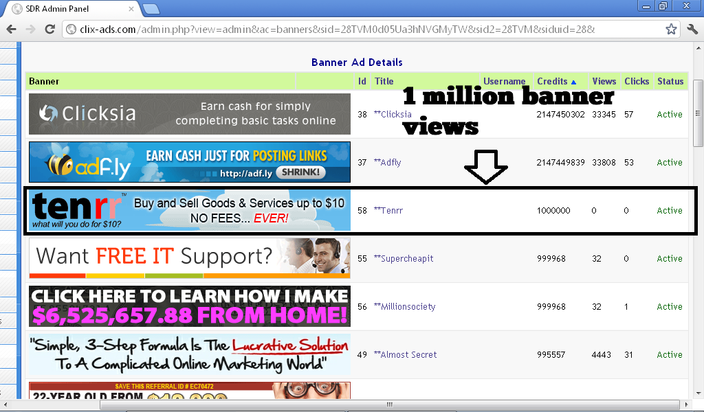 send unlimited view to your banner for 365days