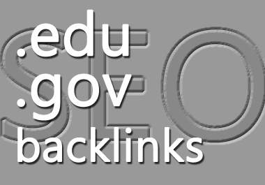 manually create 20+ edu and gov backlinks to your site.........