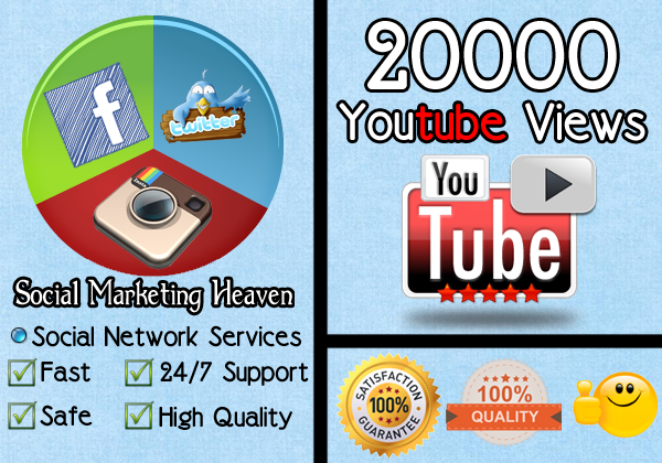 deliver 20000 high retention youtube views to your video SUPER fast