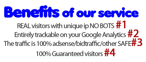 send 15,000 unique Real Human Visitors to your website , No bots, the traffic is adsense safe, all this only 