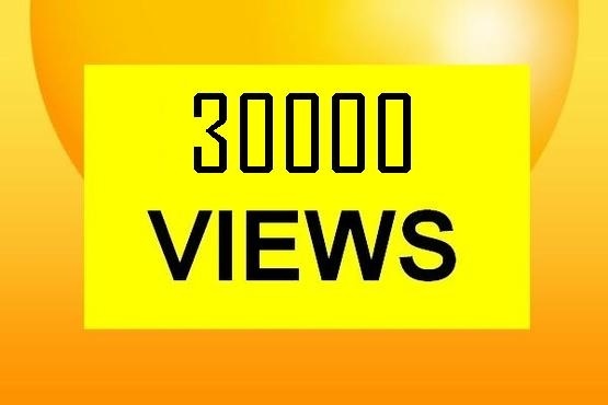 give you guaranteed 30,000 youtube views to your youtube video, all views deliver within 5 days