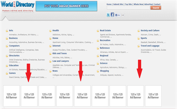 put 125 x 125 banner ad for period of 30 days on my website 