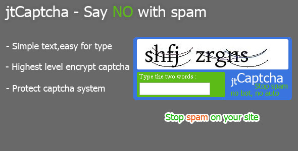 jtCaptcha - Say no with spam