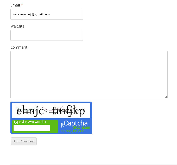 jtCaptcha - Say no with spam