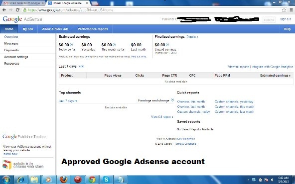 create an Approved Google Adsense Account That is fully approved in 24 hours