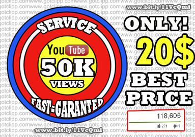give you 50.000 (real humans) Youtube Views to your video 