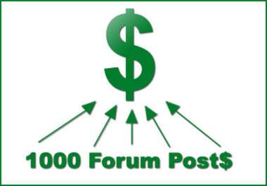 provide  1000 + back links from  Forum Posts on domains with PR, for up to 20 of your URLs