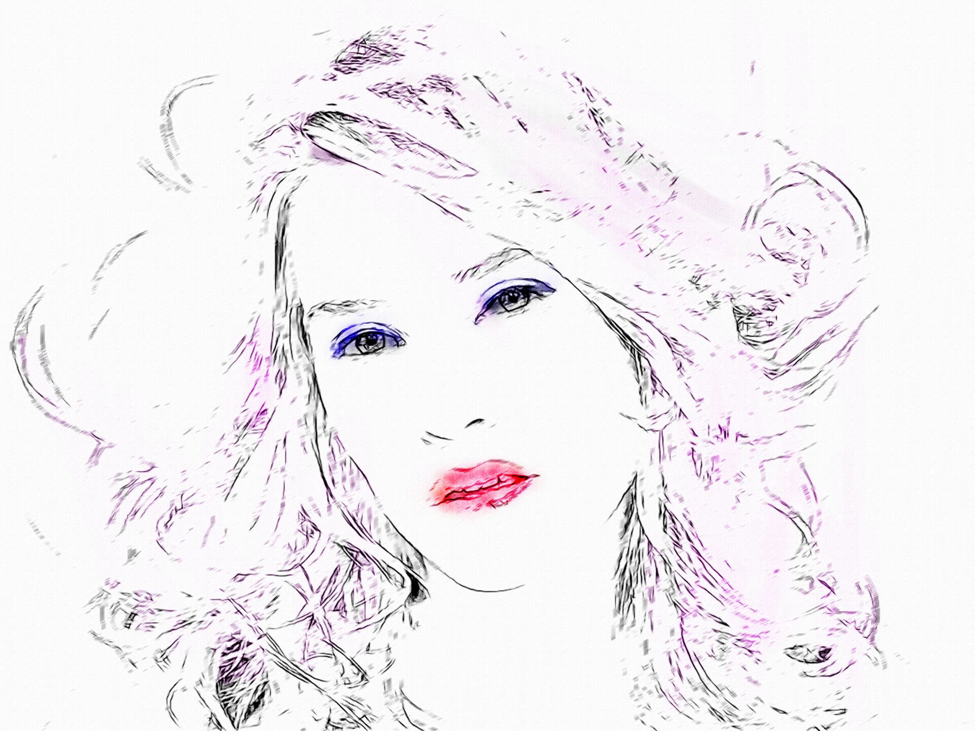 draw a portrait and makeup for your photo by sketch illustration style