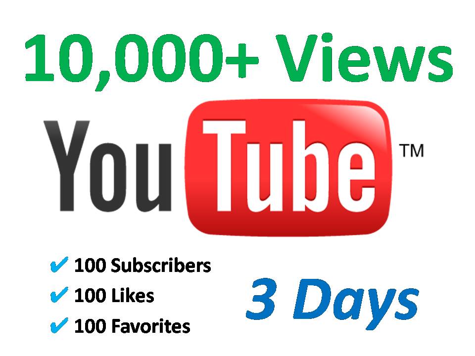 give You 10,000+ Very Urgent YOUTUBE Views In Less Than 3 Days
