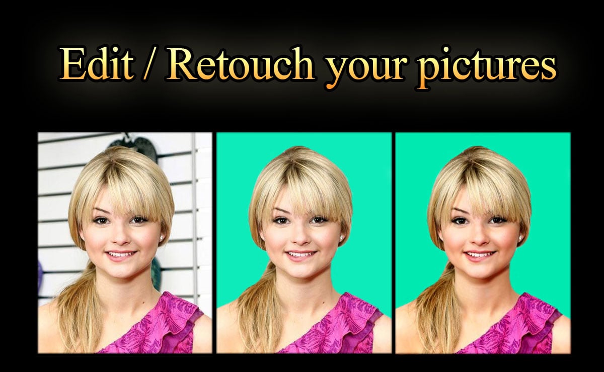 Edit / retouch / remover backhroung of your 2 pictures