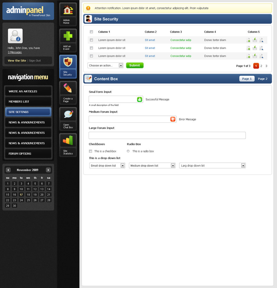 design and develop an friendly admin panel using PHP