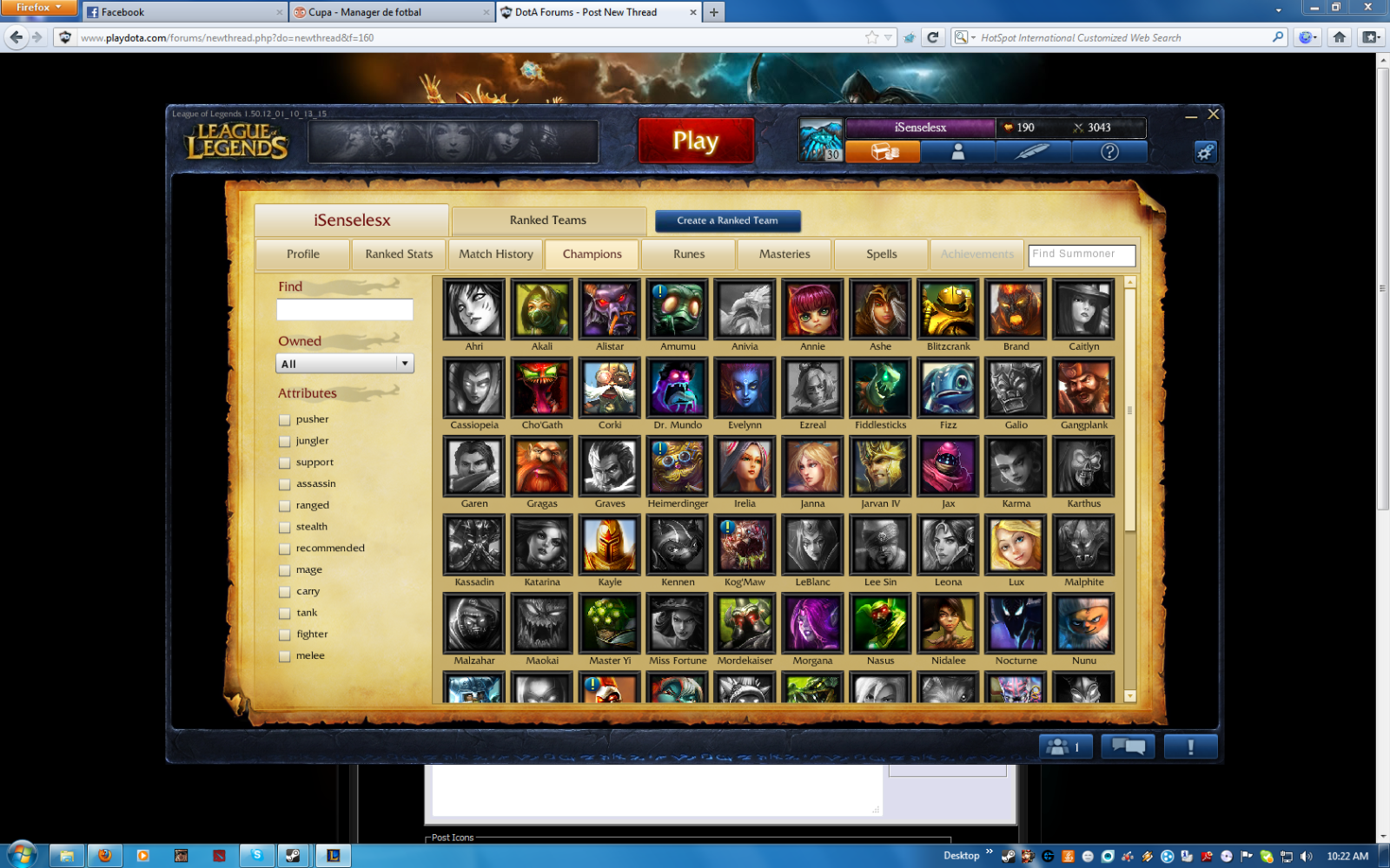 sell my LoL account, Lvl 30, 88 Champs, Skins, Runes, Maestries [Contact me before Purchase]