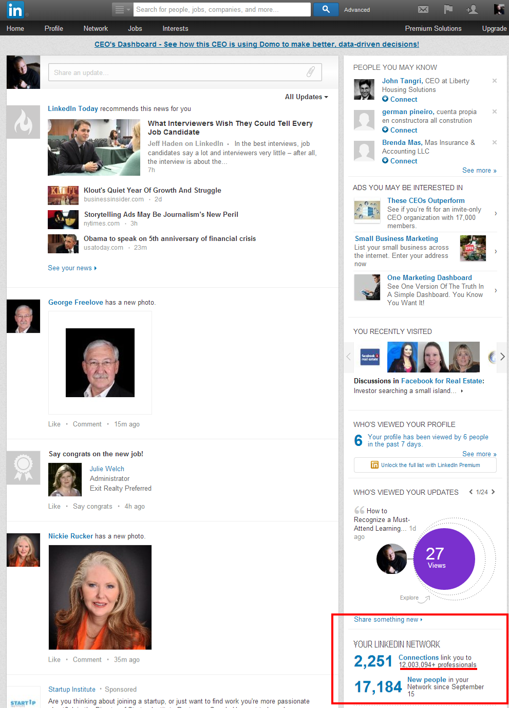 Will advertise your msg to 13 million LinkedIn users
