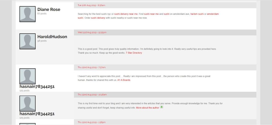 Provide 50 forum posting spam score 5 below dof0llow backlinks on high DA30+