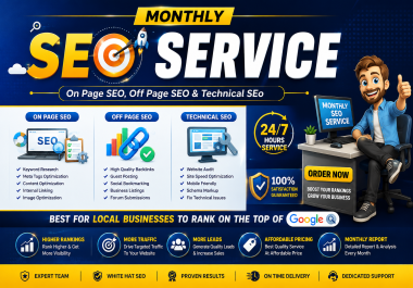 Monthly SEO Service with Guaranteed Page 1 Ranking