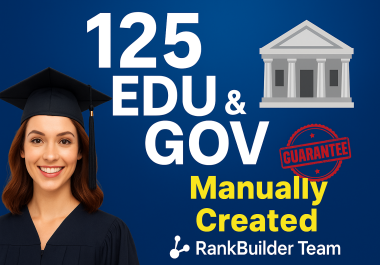 Boost Rankings with 125 ED /G0V Links Manually build for Safe SEO