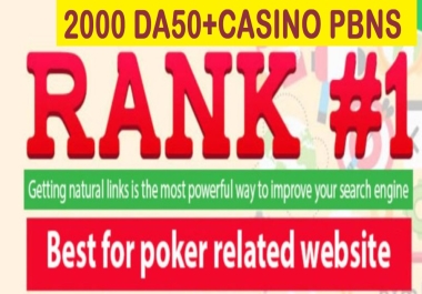2000+ PBN DA DR 80 TO 50+ Gambling CASINO Poker Betting UFABet Top Rankings PACKAGE