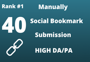 create manually 40 High PR social bookmarking backlinks