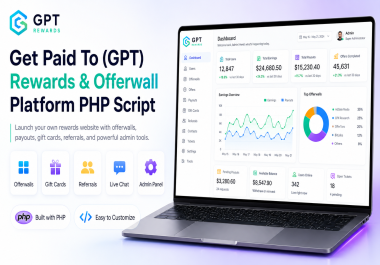 GPT Rewards & Offerwall Platform PHP Script