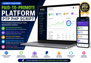 Paid-to-Promote PTP Advertising Platform PHP Script