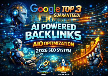 Google Top 3 Guaranteed - AI-Powered Backlinks + AIO Optimization 2026 SEO System