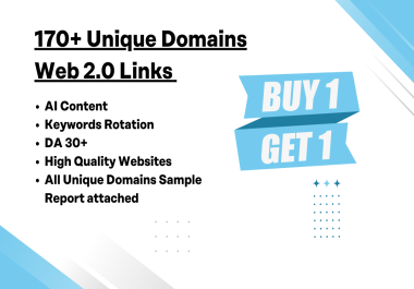 180 Web 2.0 links from unique domains