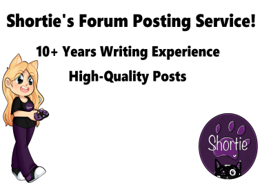 I will make 80 forum replies and 20 forum in 10 days