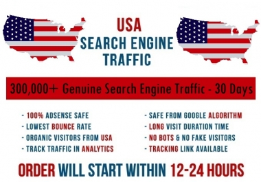 Send real 5k-300k USA based keyword targeted Search Engine traffic