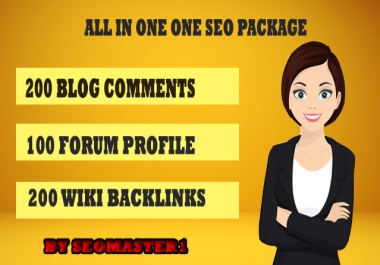 Create 200 BLOG Comments+ 100 forum +200 Wiki backlinks Best Seo package