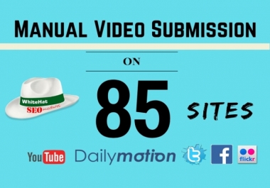 do video submission manually on top 50 high PR sites
