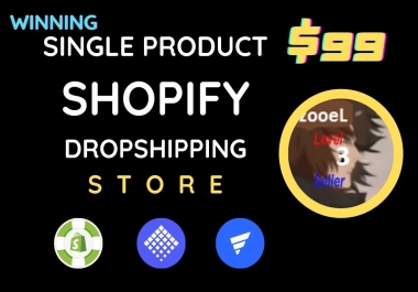 Shopify One Product Dropshipping custom & responsive store design with SEO Optimizations