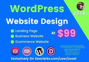 Create Professional & Responsive WordPress website design/redesign with elementor pro, astra pro/divi