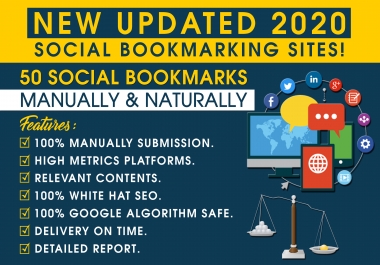 50 Social Bookmarks Backlinks Manually And Naturally